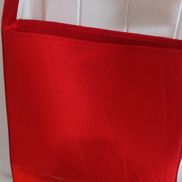 Kenzo Red Fire Stitch WIDE Signature Stripe Strap PARFUMS Messenger Tote - Picture 4 of 6